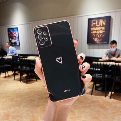 Square Love Heart telefoniümbris Samsung Galaxy A32 A 32 A52 A72 A 52 72 4G 5G A52S A53 A23 A33 A73 A12 silikoonist kate