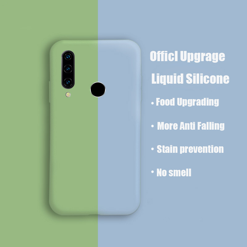 За калъф Huawei Honor 8x 8s 9 10 Lite Оригинален течен силиконов калъф за Huawei Honor 10i 20i View 9 10 20 30 Pro Play 9X Coque