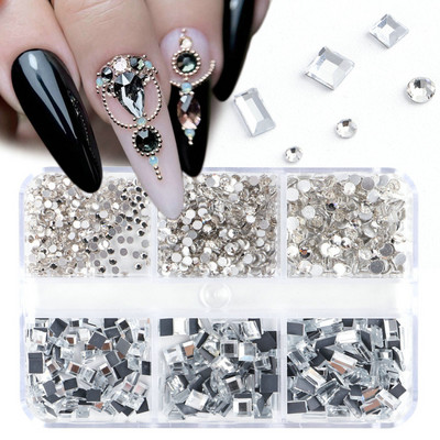 6 rácsos luxus fém Halloween körömbűvek strasszokkal Kéz csontváz Pókkoponya körömdíszítés Kiegészítők CHYW-12