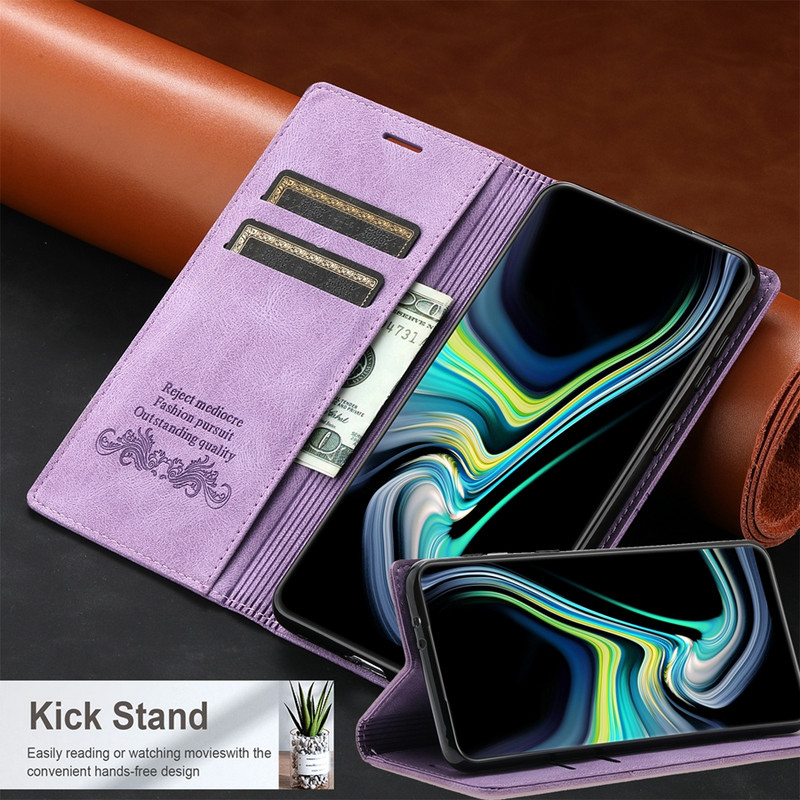 Rahakoti klapp nahkümbris Samsung Galaxy S23 Ultra S22 S21 Plus S20 FE A04s A13 A14 A23 A33 A50 A51 A52 A53 A70 A71 A72 A73 jaoks