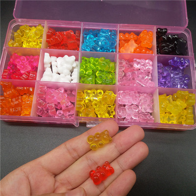 120PCS/Box Fashion Cute Resin Gummy Bear Nail Charms Gems for Woman Girls Cartoon Jewelry DIY 3D Nail Art Decoration Аксесоари