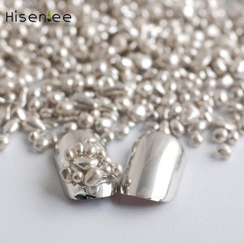Hisenlee 20g сребърен цвят Малък хамелеон кристал Неправилни каменни мъниста Камъни Маникюр Направи си сам 3d декорация за нокти