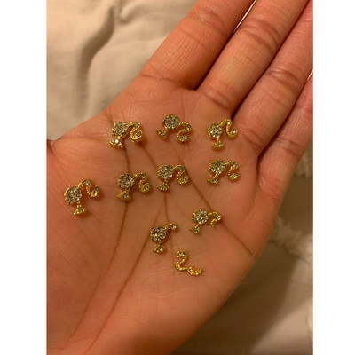 10 τμχ Pretty Girls Crown Nail Art Supplies 3D χρυσό/ασημί Όμορφο κορίτσι πολυτελή στρας DIY Αξεσουάρ Kawaii Nail Charms