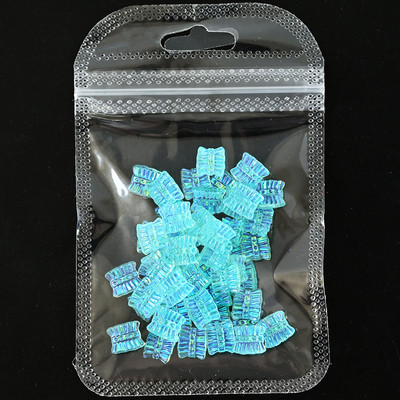 50db 3D Aurora Bowknot strassz művészeti ékszer műgyanta szalagok pillangó virágok minták holografikus manikűr kiegészítők #$4521