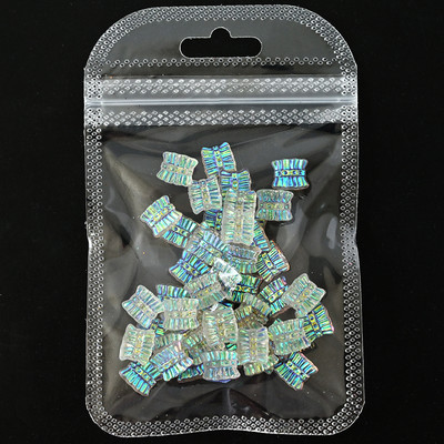 50db 3D Aurora Bowknot strassz művészeti ékszer műgyanta szalagok pillangó virágok minták holografikus manikűr kiegészítők #$4521