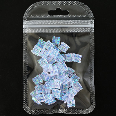 50db 3D Aurora Bowknot strassz művészeti ékszer műgyanta szalagok pillangó virágok minták holografikus manikűr kiegészítők #$4521