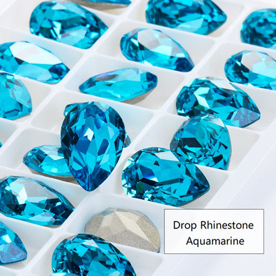10 db 7x10 mm-es vízcsepp formájú Pixie kristály körömbűvek luxus manikűr arany strasszok körömművészethez drágakövek koreai köröm alkatrészek