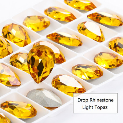 10 db 7x10 mm-es vízcsepp formájú Pixie kristály körömbűvek luxus manikűr arany strasszok körömművészethez drágakövek koreai köröm alkatrészek