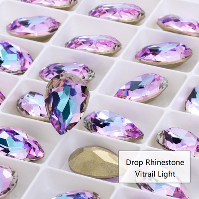 10 db 7x10 mm-es vízcsepp formájú Pixie kristály körömbűvek luxus manikűr arany strasszok körömművészethez drágakövek koreai köröm alkatrészek