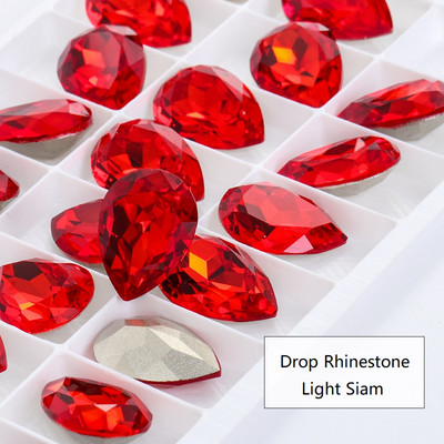 10 db 7x10 mm-es vízcsepp formájú Pixie kristály körömbűvek luxus manikűr arany strasszok körömművészethez drágakövek koreai köröm alkatrészek