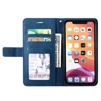 Калъф за телефон Flip за Motorola Moto G60 G100 G40 Fusion Edge S G30 E7 Plus G9 Play Plus Power Card Slots Wallet Protect Cover D21G