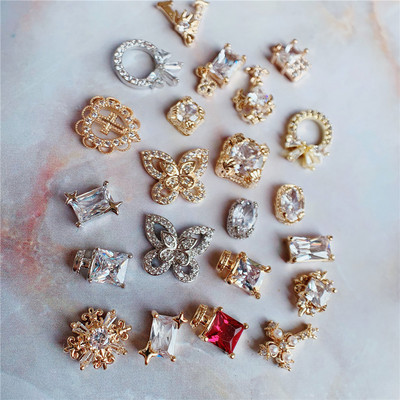 10 komada Love Butterfly Bočica parfema Legura Nail Art Cirkon Kristal Metal Manikura Nails Accesorios Supplies Decorations Charms