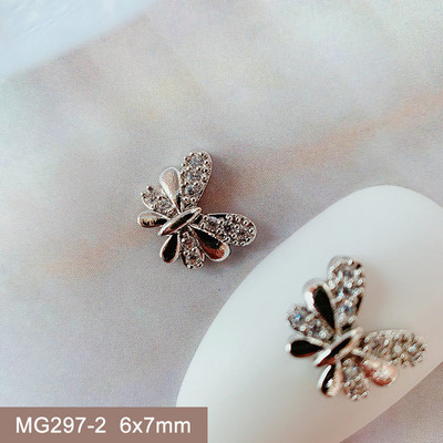 10db Love Butterfly parfümös üveg ötvözet körömdísz cirkon kristály fém manikűr körmök kiegészítők kellékek dekorációk varázslatok