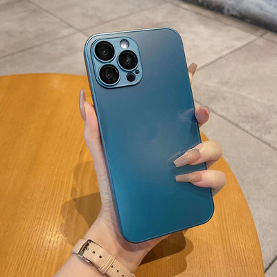 Καλύμματα θήκης κινητού τηλεφώνου Luxury Sapphire Frosted Glass για Apple Iphone11ProMax 12Mini 12PMax 13ProMax