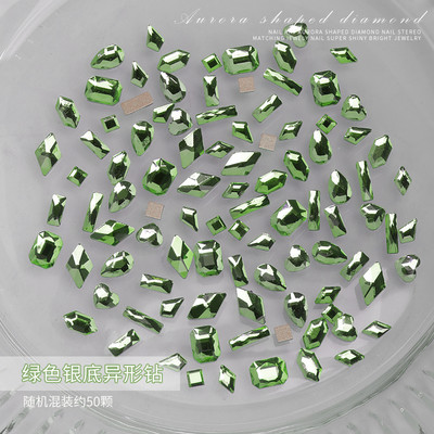 100 buc Cristal amestecat AB Nail Art Strass Flatback Rhin Sticla Pietre pentru unghii Pietre prețioase pentru unghii 3D Decorații de manichiură DIY