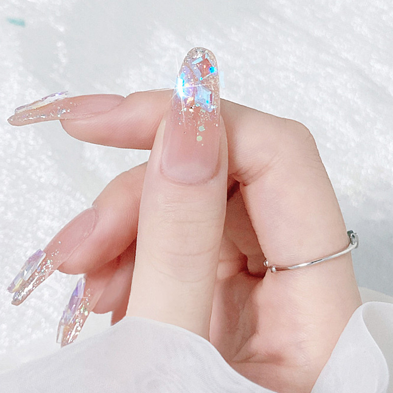 100 buc Cristal amestecat AB Nail Art Strass Flatback Rhin Sticla Pietre pentru unghii Pietre prețioase pentru unghii 3D Decorații de manichiură DIY