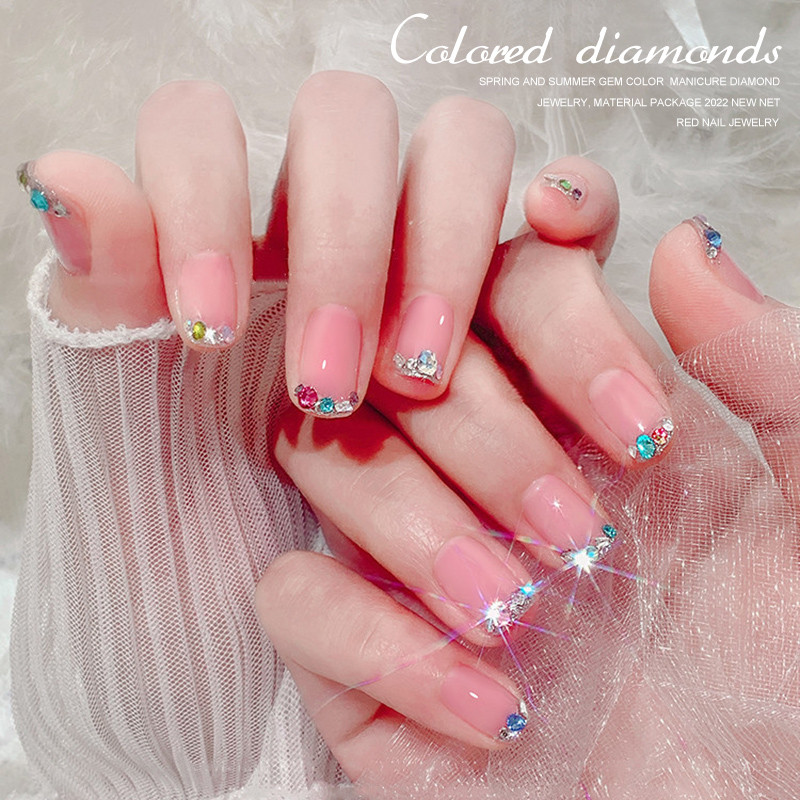 100 buc Cristal amestecat AB Nail Art Strass Flatback Rhin Sticla Pietre pentru unghii Pietre prețioase pentru unghii 3D Decorații de manichiură DIY