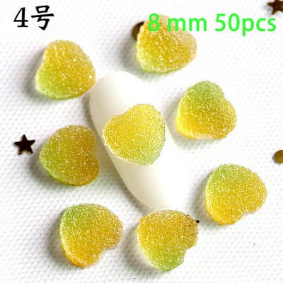 50kom/20kom/30kom Nail Art Charms Rhinestones Gumeni medo/bomboni Kawaii 3D Mix Crtani Nail Art Kawaii Donuts Ukrasi za nokte