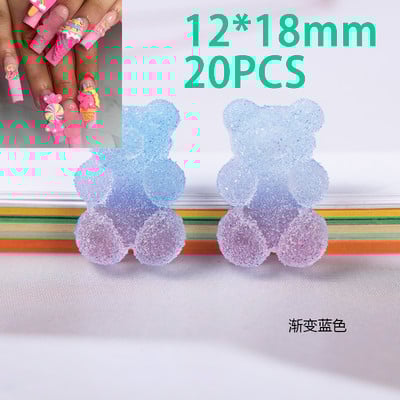 50kom/20kom/30kom Nail Art Charms Rhinestones Gumeni medo/bomboni Kawaii 3D Mix Crtani Nail Art Kawaii Donuts Ukrasi za nokte