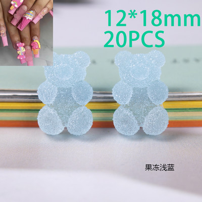 50kom/20kom/30kom Nail Art Charms Rhinestones Gumeni medo/bomboni Kawaii 3D Mix Crtani Nail Art Kawaii Donuts Ukrasi za nokte