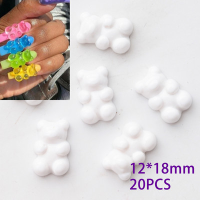 50kom/20kom/30kom Nail Art Charms Rhinestones Gumeni medo/bomboni Kawaii 3D Mix Crtani Nail Art Kawaii Donuts Ukrasi za nokte