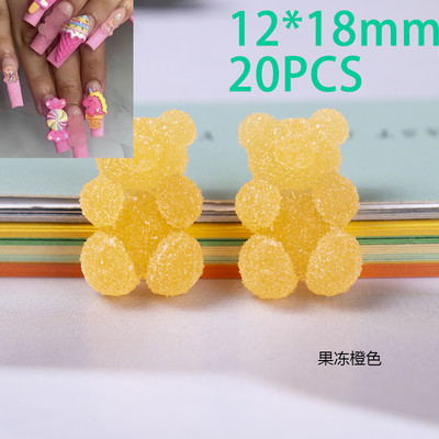 50kom/20kom/30kom Nail Art Charms Rhinestones Gumeni medo/bomboni Kawaii 3D Mix Crtani Nail Art Kawaii Donuts Ukrasi za nokte