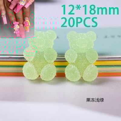 50kom/20kom/30kom Nail Art Charms Rhinestones Gumeni medo/bomboni Kawaii 3D Mix Crtani Nail Art Kawaii Donuts Ukrasi za nokte