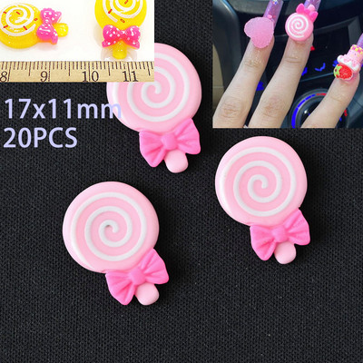 50kom/20kom/30kom Nail Art Charms Rhinestones Gumeni medo/bomboni Kawaii 3D Mix Crtani Nail Art Kawaii Donuts Ukrasi za nokte