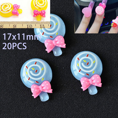 50kom/20kom/30kom Nail Art Charms Rhinestones Gumeni medo/bomboni Kawaii 3D Mix Crtani Nail Art Kawaii Donuts Ukrasi za nokte