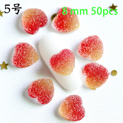 50kom/20kom/30kom Nail Art Charms Rhinestones Gumeni medo/bomboni Kawaii 3D Mix Crtani Nail Art Kawaii Donuts Ukrasi za nokte