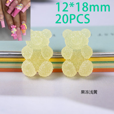 50kom/20kom/30kom Nail Art Charms Rhinestones Gumeni medo/bomboni Kawaii 3D Mix Crtani Nail Art Kawaii Donuts Ukrasi za nokte