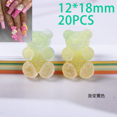 50kom/20kom/30kom Nail Art Charms Rhinestones Gumeni medo/bomboni Kawaii 3D Mix Crtani Nail Art Kawaii Donuts Ukrasi za nokte