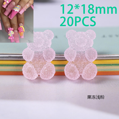 50kom/20kom/30kom Nail Art Charms Rhinestones Gumeni medo/bomboni Kawaii 3D Mix Crtani Nail Art Kawaii Donuts Ukrasi za nokte