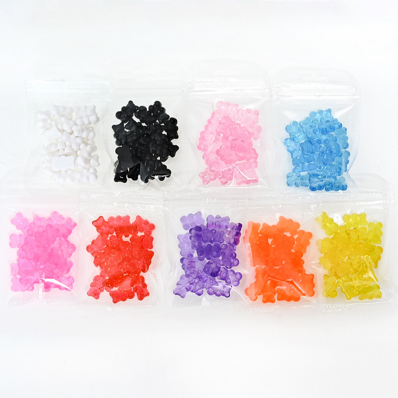 50kom/20kom/30kom Nail Art Charms Rhinestones Gumeni medo/bomboni Kawaii 3D Mix Crtani Nail Art Kawaii Donuts Ukrasi za nokte