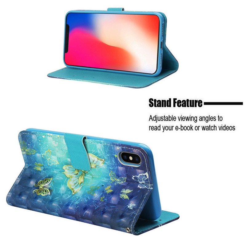 Κάλυμμα τηλεφώνου πορτοφολιού Etui για Motorola Moto E20 E30 E40 G31 G41 G51 G71 G200 G22 G Stylus Pure Power 2022 Cute Painted Case D03F