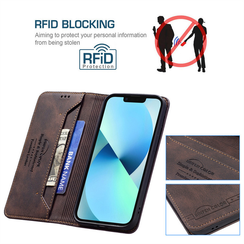 Telefonska torbica za RFID zaštitu kartice za Google Pixel 6 Pro 6Pro novčanik Coque D07H