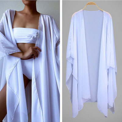 Φόρεμα παραλίας Saida De Praia Cotton Beach Cover Up Kaftan Beach Pareos De Playa Mujer Μπικίνι Cover Up Μαγιό Sarong πουκάμισο Tunic