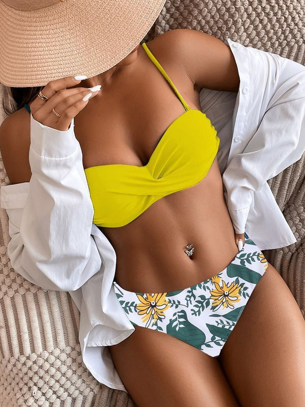 Bandeau bikini kupaći kostim Ženski Push Up bikini set Kupaći kostim Ženski brazilski kupaći kostim visokog struka Odjeća za plažu Bather Biquini