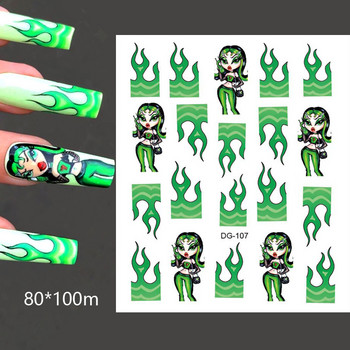 2022 Hip Pop Style Bratz Design Nail 3D стикер Game Girl Image Самозалепваща се акрилна стикерна опаковка Sticky Nail Art Sticker 8*10