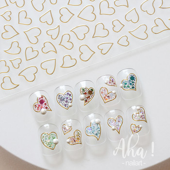 3 бр. Sexy Game Girls Image Adhesive Stickers Nail DIY Aha Decals Multi Heart Shape Blossoming Smoke Simple Ultra Thin Nail Stick