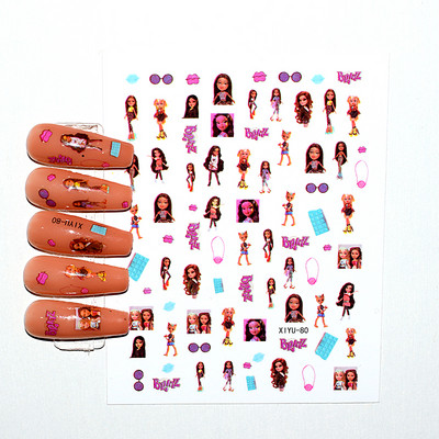 Ljepljive naljepnice za slike Sexy Game Girls Naljepnice za nokte DIY Aha Multi Heart Shape Blossoming Smoke Simple Ultra Thin Štapić za nokte