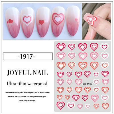 Ljepljive naljepnice za slike Sexy Game Girls Naljepnice za nokte DIY Aha Multi Heart Shape Blossoming Smoke Simple Ultra Thin Štapić za nokte