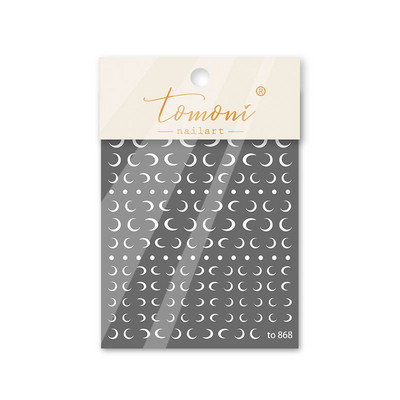 Poravnani mjesec: Tomoni ultra-tanke naljepnice Ukrasi za nokte Oblik polumjeseca Dotting Dizajn Ljepljiva naljepnica DIY Chic Sticky-s