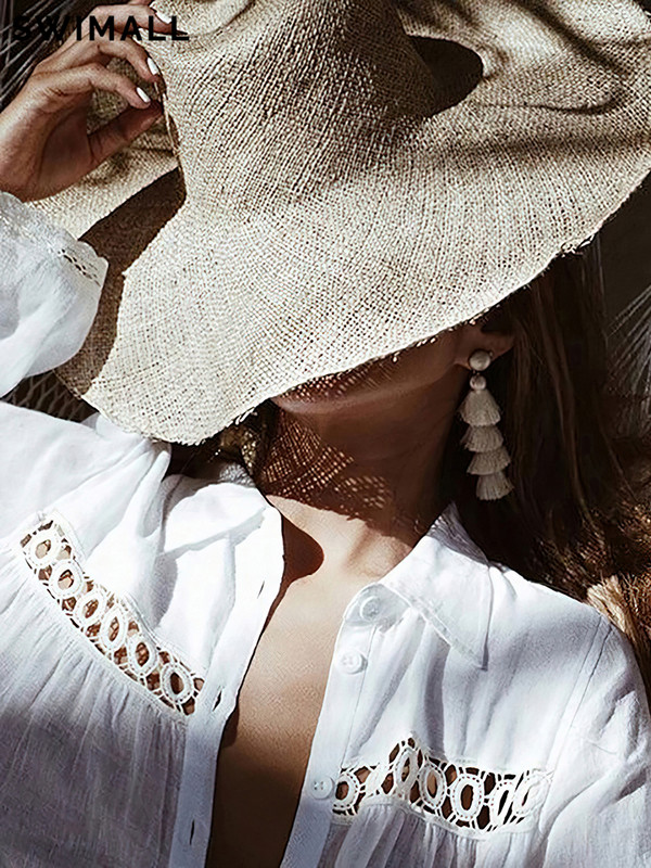 2023 Pareo Beach Cover Up Bikini Heklani kupaći kostimi Ženska bijela pamučna haljina za plažu Ženski kupaći kostim Cover Up Robe De Plage