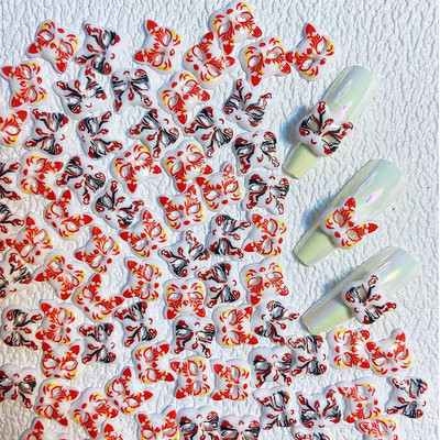100PC maska japanske lisice od smole privjesci za nokte Naughty Foxy Cat Half Cos Ukrasi Ravni dekori Manikura Ukrašavanje noktiju Uljepšavanje 10*11 mm