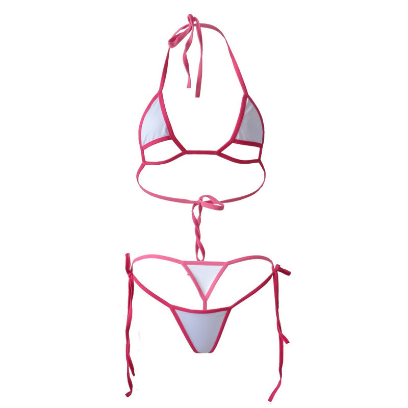 μπικίνι Σέξι μονόχρωμο Edge Sling Hollow Lotion Thong Γιαπωνέζικο κορίτσι μαγιό παραλίας γυναικείο μαγιό μπικίνι μπικίνι μονόκινι