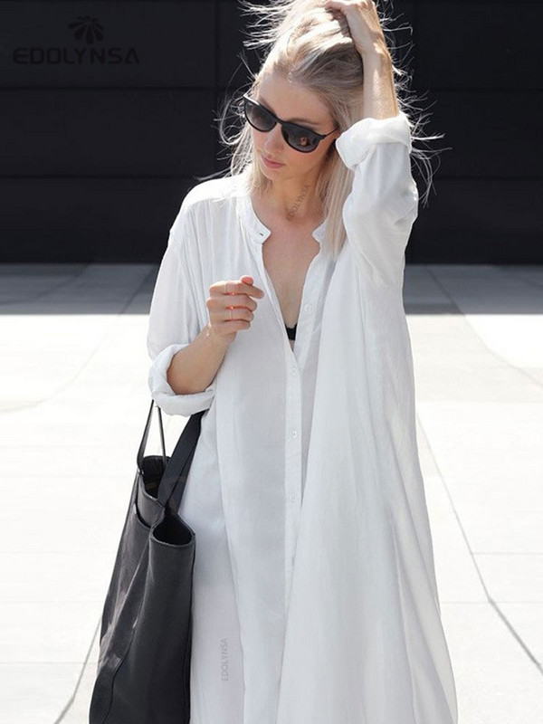 Prevelika ženska ljetna odjeća za plažu Duga kaftan haljina za plažu Bijela tunika Kupaći kostim Prekrivači Bikini Prekrivači #Q737