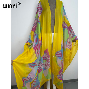 2022 WINYI beach cover up sweet lady pink boho Ζακέτα βελονιά κοκτέιλ σέξι Boho Maxi Holiday Batwing Sleeve προοπτική KIMONO