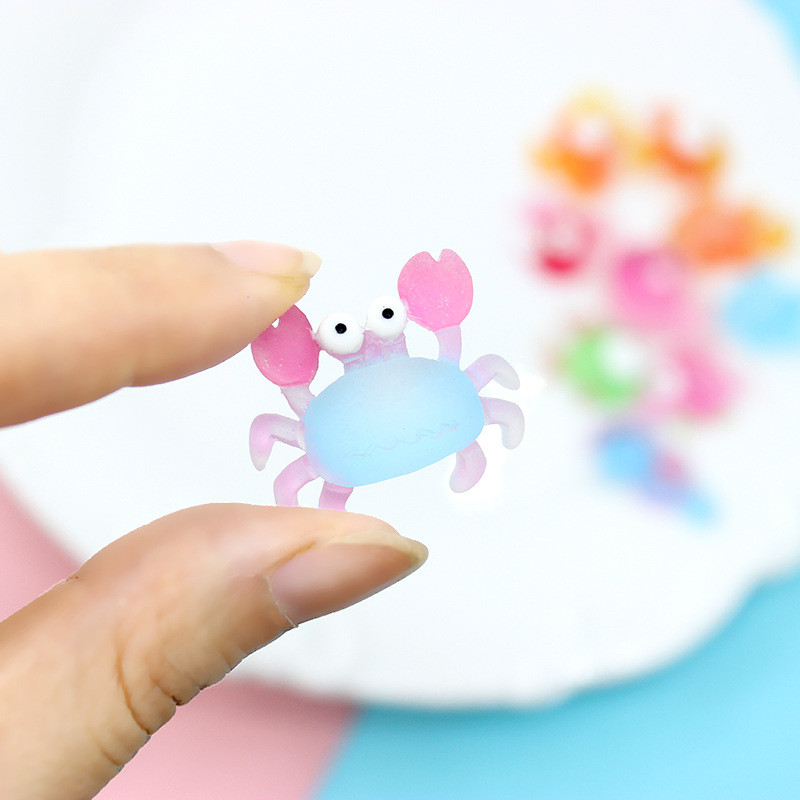 Brisk Friss Nyári Rák Mainikűr Díszek Óceán tenger Átlátszó Design Állati Királyrák Gyanta Dekoráció Nail Art Tool 24*27mm