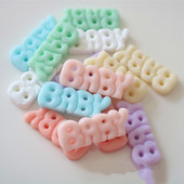 Cremă BEBE: Ins Celebrity Overstate Ornamente pentru unghii Sweety Honey Baby Cuvânt englezesc Ornament pentru decorare rășină Podoaba pentru unghii 2023